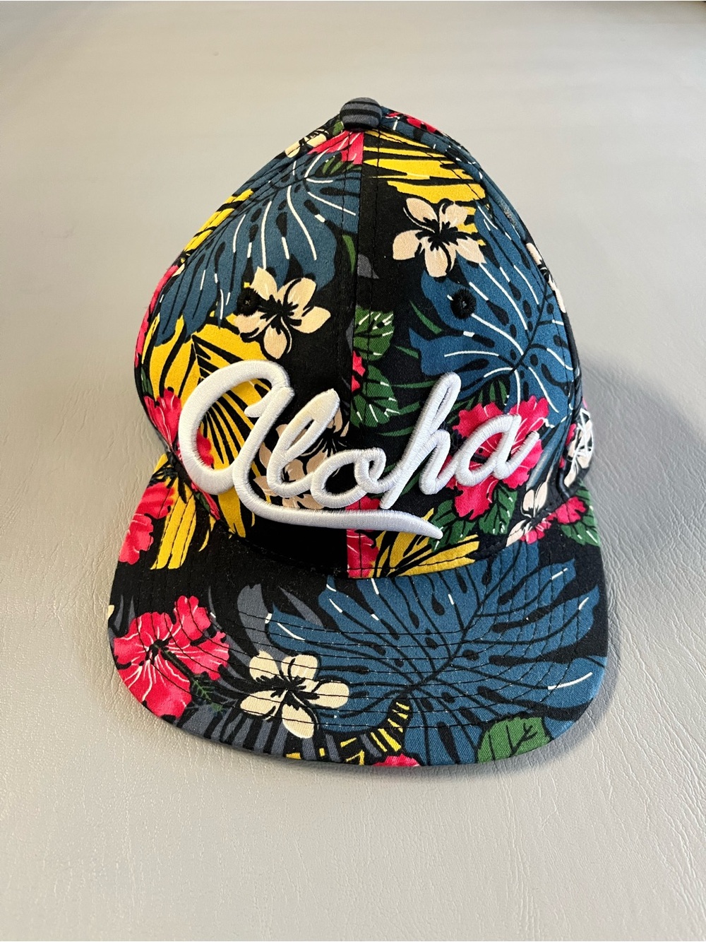 Floral 'Aloha' Snapback Cap - Multicolor